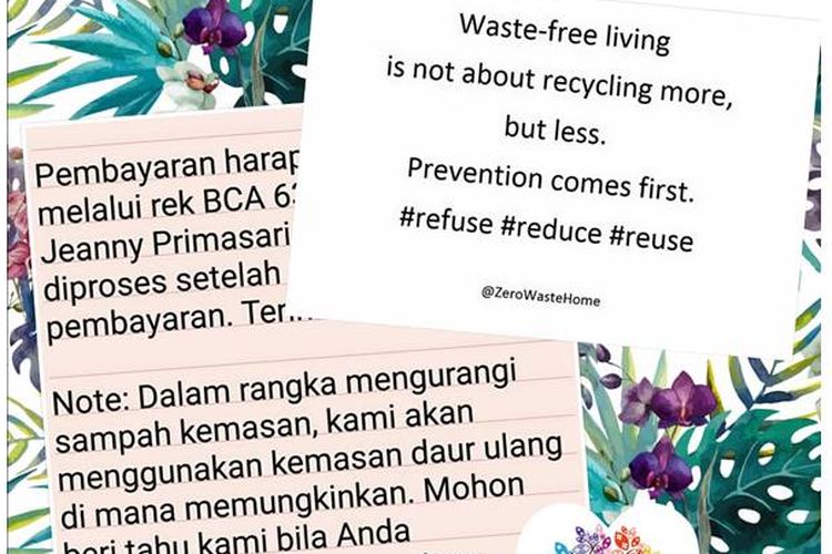 Disclaimer penjual yang sudah dilakukan oleh Jeanny.