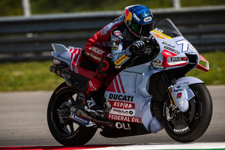 Alex Marquez saat berlaga pada MotoGP Portugal 2023 di Sirkuit Portimao