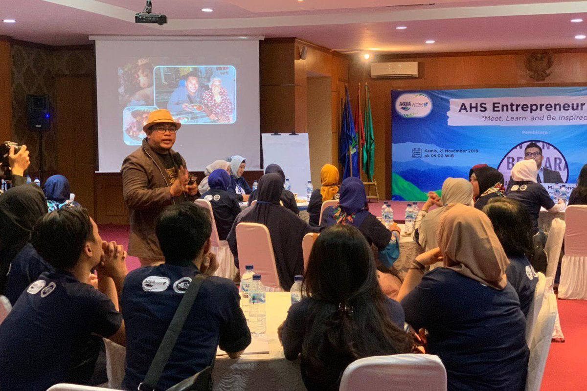 Suasana AHS Entrepreneur Day di Kampus Bisnis Umar Usman Dompet Dhuafa, Jakarta, Kamis (22/11/2019). 