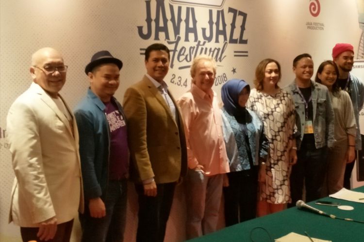 Konferensi pers Java Jazz Festival 2018 di Hotel Borobudur, Jakarta Pusat, Rabu (28/2/2018).