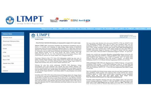  Informasi Penting Terbaru dari LTMPT Hari Ini Terkait SNMPTN 2020