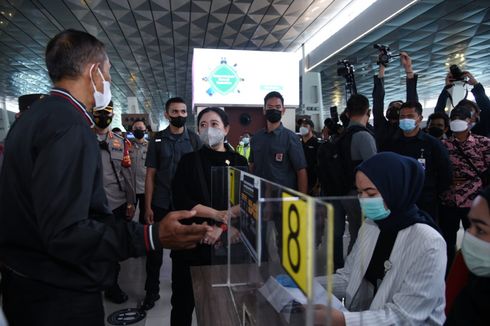 Tinjau Bandara Soekarno-Hatta, Puan Minta Deteksi Covid-19 Diperketat