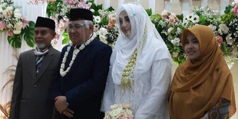 Pernikahan Din Syamsuddin dan Rashda Diana di Pondok Modern Darussalam Gontor, Ponorogo, Minggu (3/1/2020) 