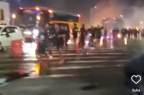 Viral, Video Keributan Suporter di Gerbang Tol Tembalang Semarang, Polisi Lakukan Pengecekan