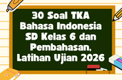 30 Soal TKA Bahasa Indonesia SD Kelas 6 dan Pembahasan, Latihan Ujian 2026