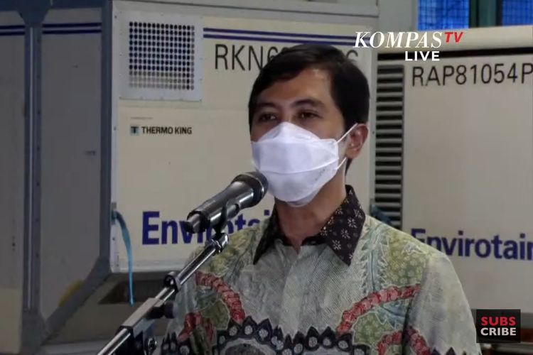 Foto tangkapan layar Wakil Menteri Kesehatan Dante Harbuwono di Bandara Soekarno-Hatta, Tangerang, Banten, Selasa (2/3/2021).