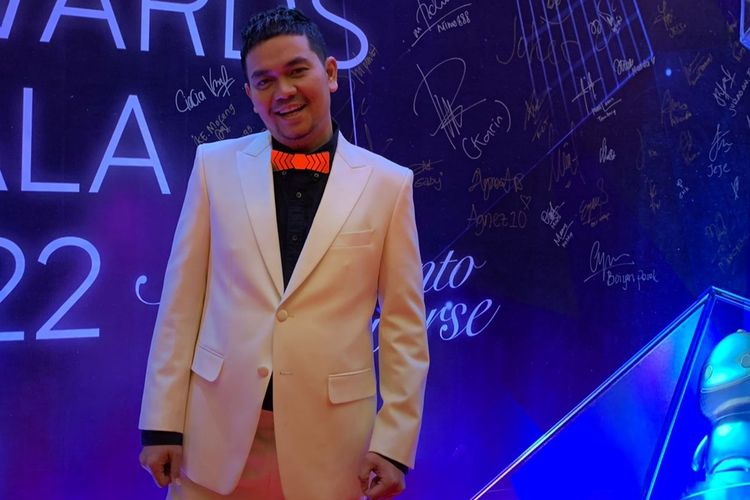Indra Bekti saat ditemui wartawan di acara Bigo Awards Gala 2022 di kawasan Kuningan, Jakarta Selatan, Kamis (27/1/2022). 