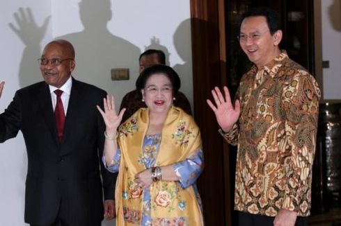 Terima Presiden Afrika Selatan, Megawati Didampingi Ahok