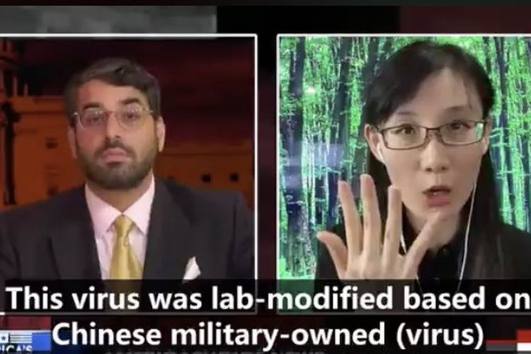 Dr Li Meng Yan dalam suatu acara mengatakan bahwa virus corona berasal dari sebuah laboratorium yang ada di Wuhan, China.