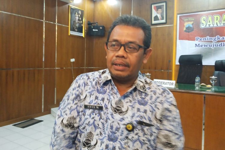 Kepala DLH Sukoharjo, Agustinus Setiyono ditemui seusai Sarasehan Kamtibmas di Mapolres Sukoharjo, Jawa Tengah, Jumat (29/11/2019).