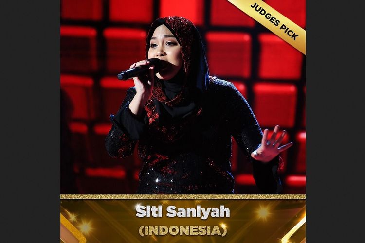 Siti Saniyah, penyanyi asal Indonesia yang langsung melaju ke babak final atas pilihan juri atau judges pick.