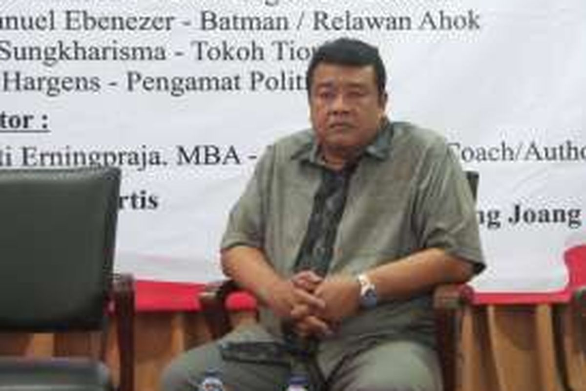 Ketua Fraksi Nasdem DPRD DKI Jakarta Bestari Barus dalam diskusi Fenomena Pilgub DKI 2017 di Gedung Joang '45, Jakarta Pusat, Selasa (10/5/2016).