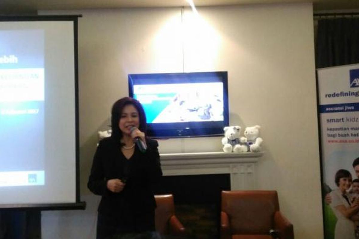 Direktur AXA Financial Indonesia Nina Ong, di Jakarta, Senin (6/2/2017).