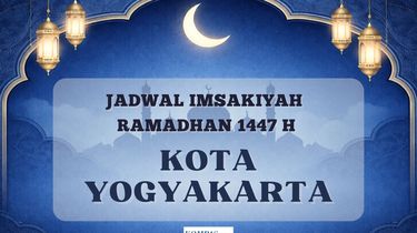 Jadwal Imsakiyah di Yogyakarta 2 Ramadan1447 H/20 Februari 2026