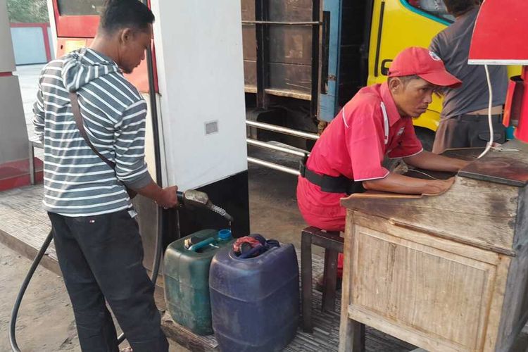 Polda Jateng mendatangi lokasi yang diduga melakukan penyalahgunaan BBM di Kabupaten Wonogiri, Jawa Tengah 