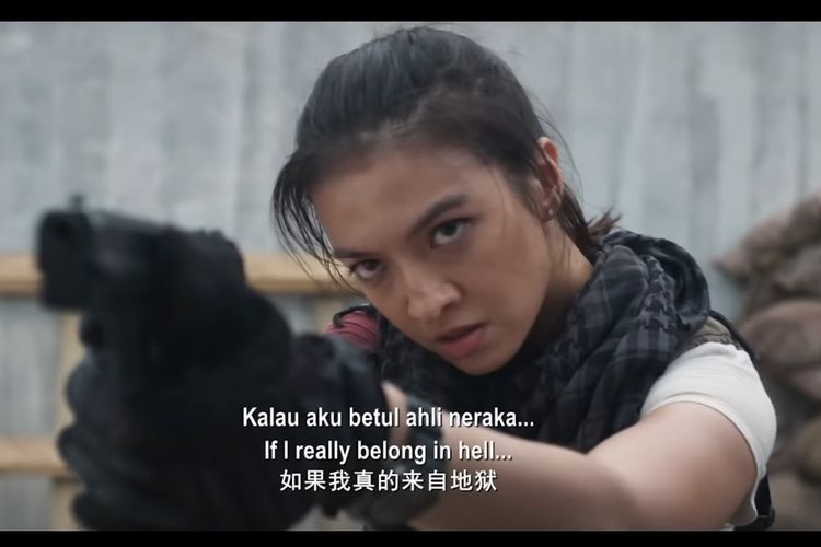 Salah satu cuplikan film Police Evo yang dibintangi Raline Shah.