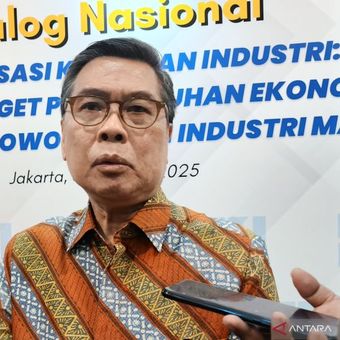 Ketua Umum Himpunan Kawasan Industri (HKI) Sanny Iskandar, usai acara dialog optimalisasi kawasan industri, di Jakarta, Kamis (6/2/2025).
