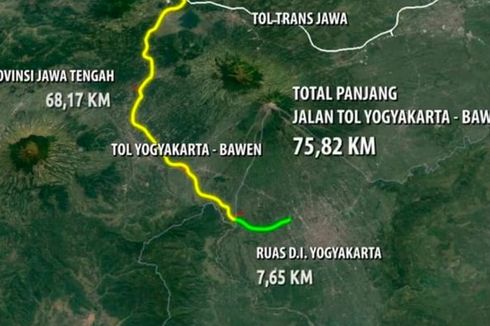 Proyek Tol Bawen-Yogyakarta, Melintasi Empat Kota di Jawa Tengah