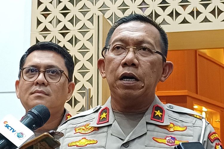 Direktur Penegakan Hukum (Dirgakkum) Korlantas Polri Brigjen Pol Raden Slamet Santoso di Gedung DPR/MPR RI, Jakarta, Kamis (21/3/2023).