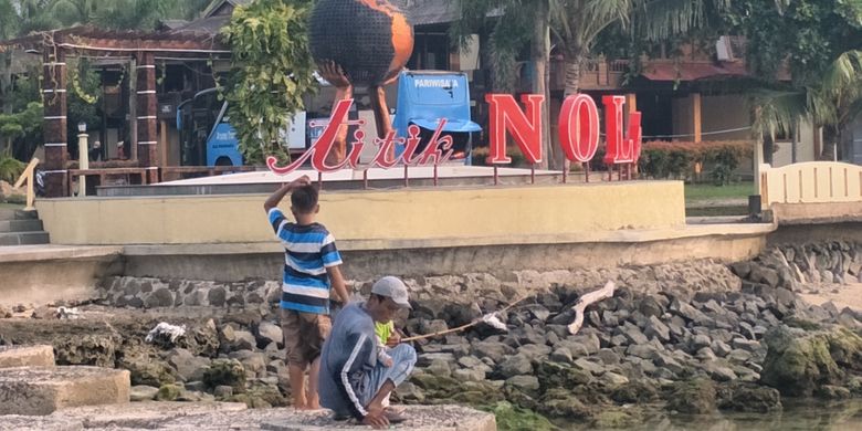 Mercusuar Cikoneng yang juga merupakan titik nol Anyer Panarukan, Selasa (21/5/2019).