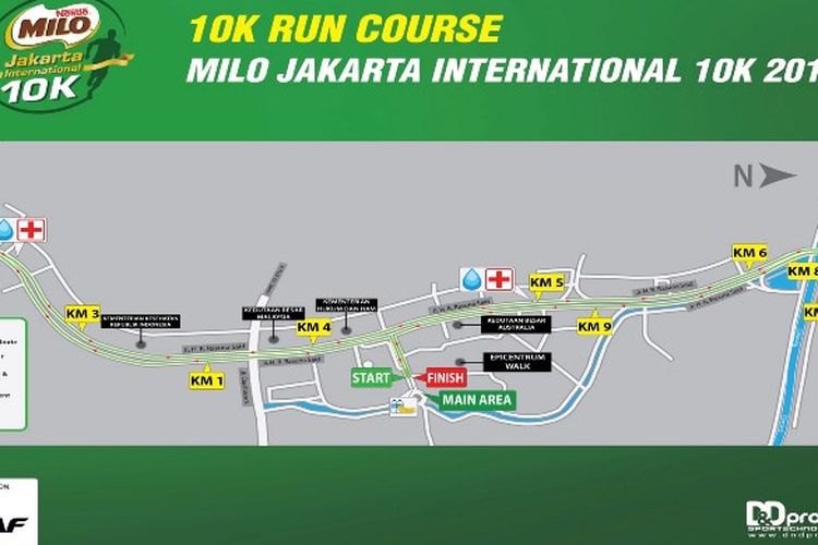 RUte MILO Jakarta International 10 K