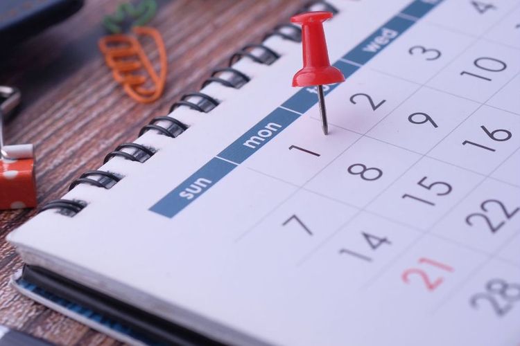 Ilustrasi kalender bulan September  2025