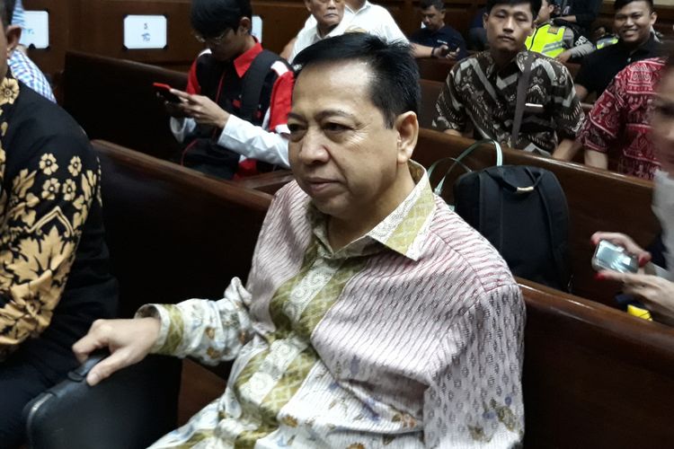 Terdakwa Setya Novanto di Pengadilan Tindak Pidana Korupsi Jakarta, Senin (5/3/2018).