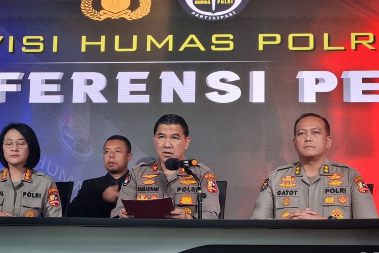 Kepala Biro Penerangan Masyarakat (Karo Penmas) Humas Polri Brigjen Ahmad Ramadhan di Mabes Polri, Jakarta, Senin (12/6/2023).