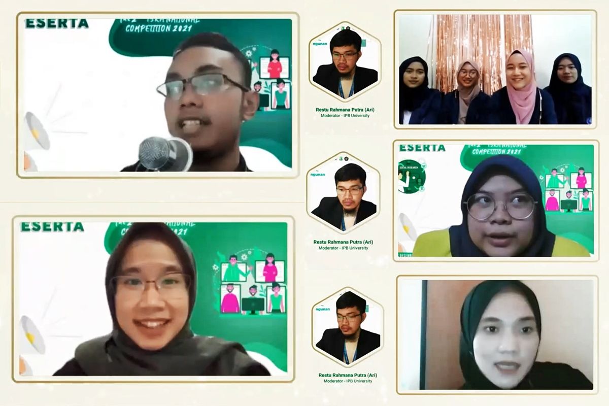 Mahasiswa pemenang Tanoto Student Research Awards (TSRA) 2021 saat media briefing secara daring melalui Zoom, Selasa (25/1/2022).