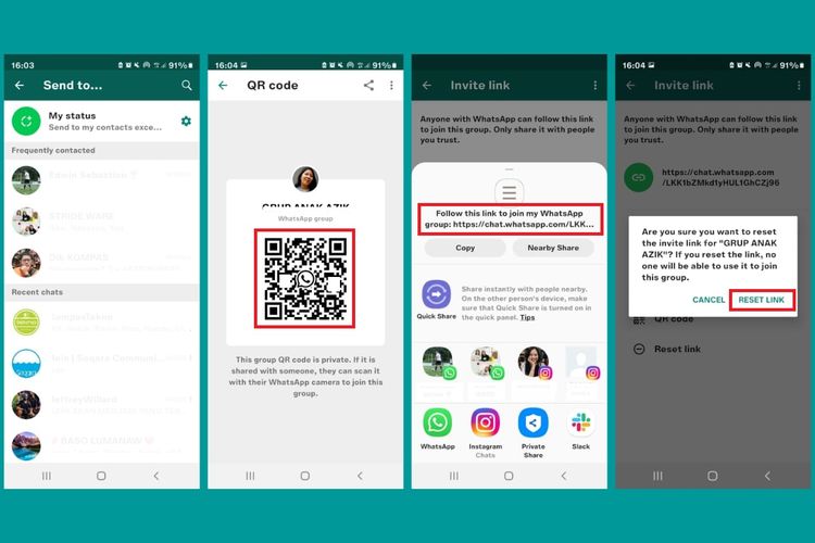 Cara share link grup whatsapp