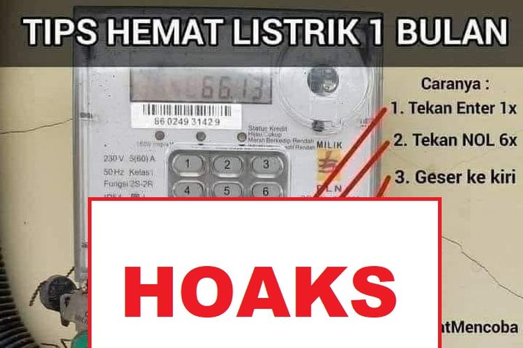 Hoaks, tips hemat listrik 1 bulan