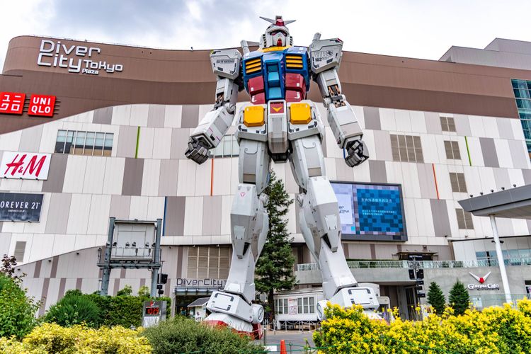 Replika Gundam di DiverCity Tokyo.