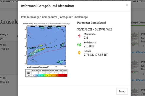 Gempa M 7,4 Guncang Maluku, 2 Rumah Warga di Desa Wakarlely Roboh