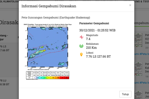 Pascagempa M 7,4, BNPB Imbau Masyarakat di Maluku Tetap Waspada