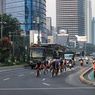 BERITA FOTO: Ketika Jalur Sepeda Terabaikan Saat Uji Coba Road Bike di Jalan Sudirman-Thamrin