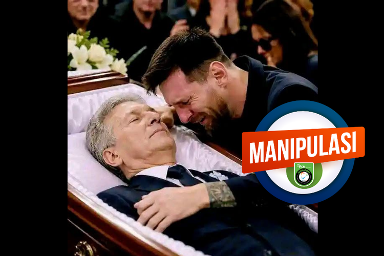 INFOGRAFIK: Foto Lionel Messi Menangis di Jenazah Ayahnya adalah Konten AI