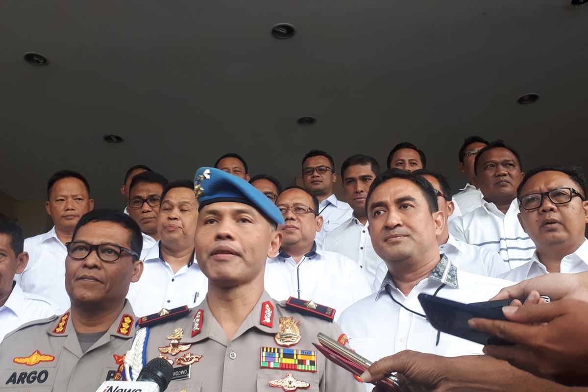 Satgas Antimafia Bola Jilid II di gedung Ditreskrimum Polda Metro Jaya, Jakarta Selatan, Rabu (14/8/2019).