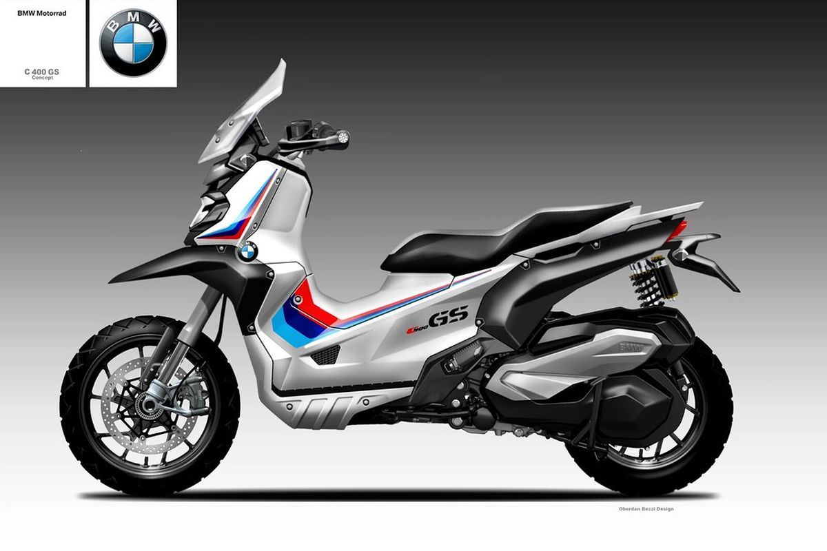 Desain konsep skutik petualang BMW C 400 GS