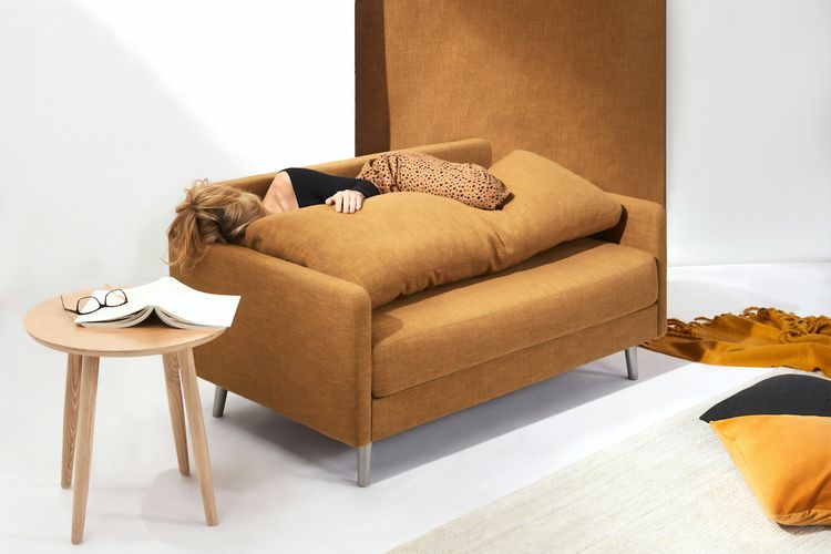 Ilustrasi sofa bed minimalis.
