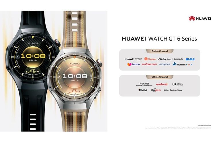 HUAWEI WATCH GT 6 dapat dibeli secara online dan offline. 