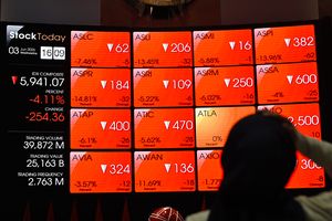 IHSG Terjun ke Level 5.789 pada Sesi I, Bursa Asia Mayoritas Melemah