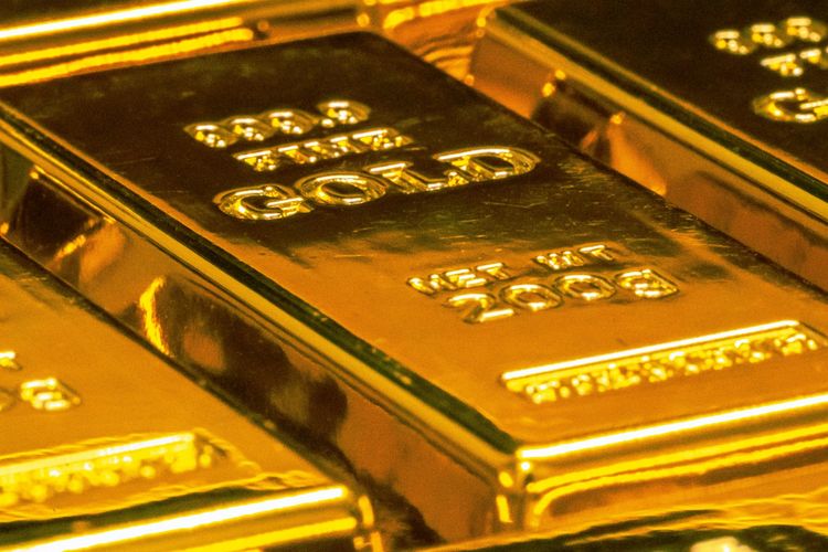 Ilustrasi emas batangan. Bank Indonesia menjual cadangan emas. 