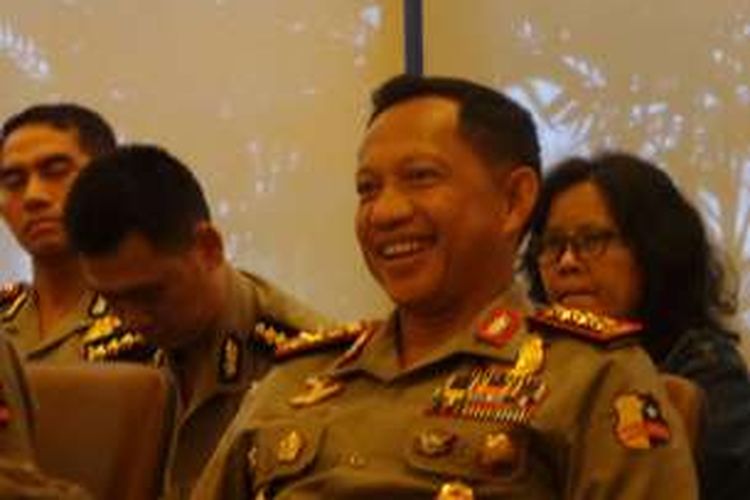 Kapolri Jenderal Pol Tito Karnavian saat berkunjung ke Kantor Kompas, Palmerah, Jakarta, Kamis (18/8/2016)