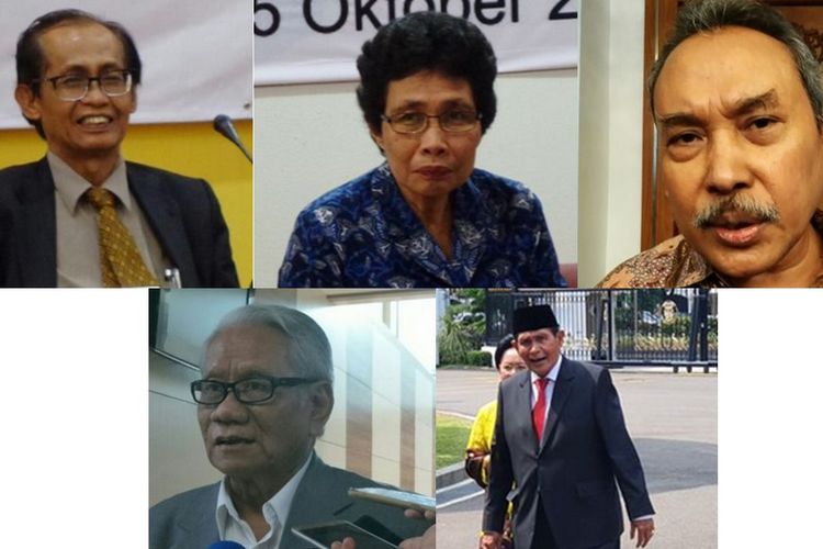 Kolasi lima Dewan Pengawas KPK, Artidjo Alkostar, Albertina Ho, Tumpak Hatorangan Panggabean, Harjono
, Syamsuddin Haris.