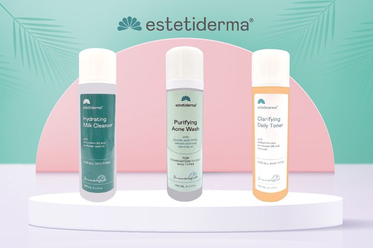 Produk pembersih wajah dari Estetiderma. 