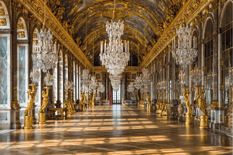 Hall of Mirrors di Istana Versailles, Perancis.