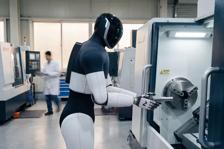 Ilustrasi robot humanoid