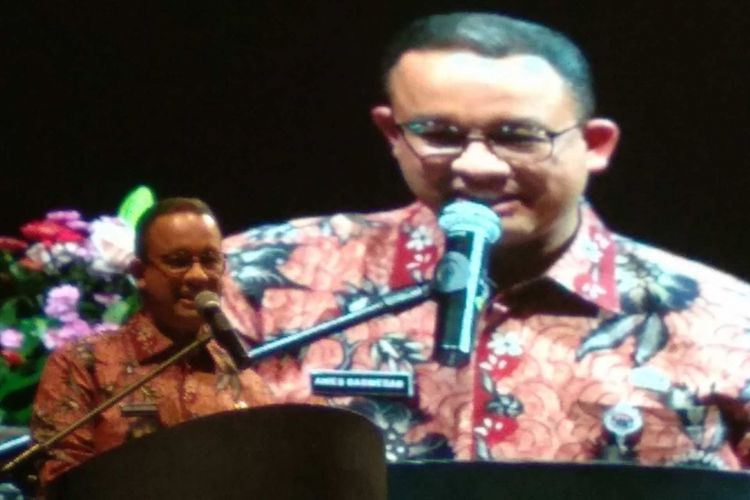 Gubernur DKI Jakarta Anies Baswedan di Balai Sarbini, Kamis (23/11/2017).