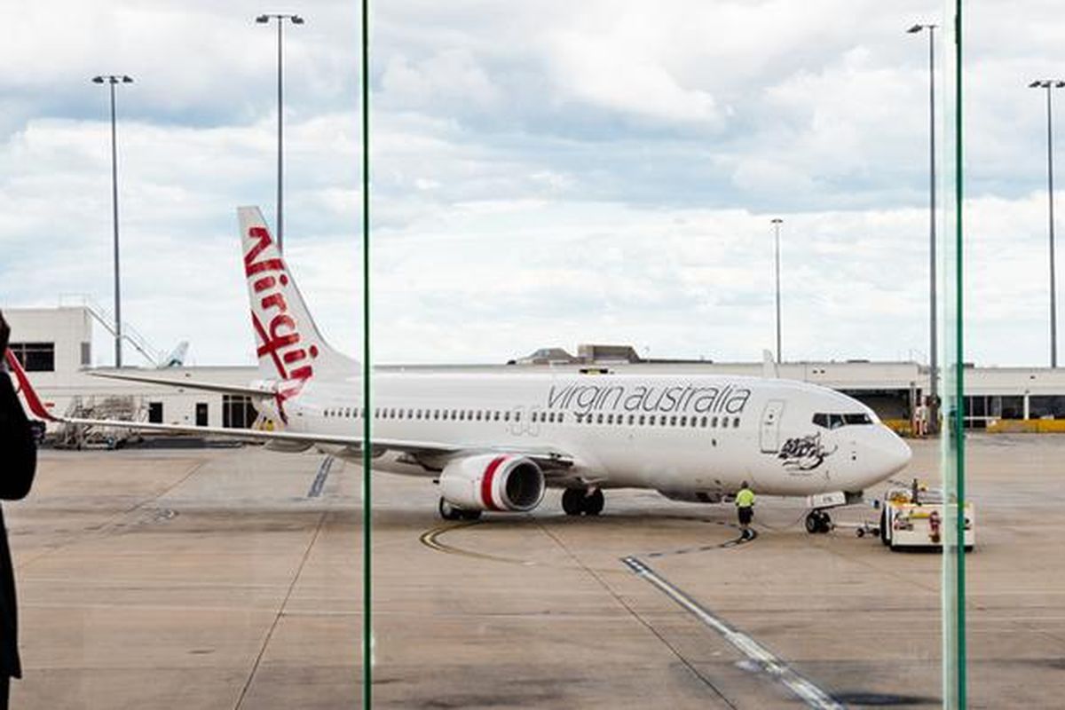 Ilustrasi pesawat Virgin Australia. 