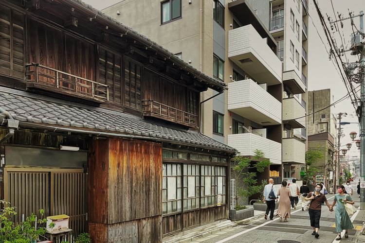 Deretan rumah di Tokyo, Jepang